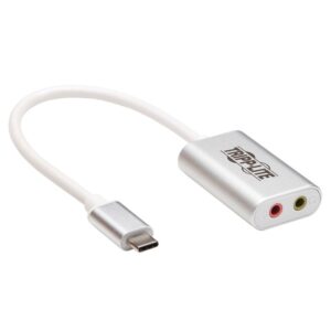 Tripp Lite by Eaton U437-002 USB-C to 3.5-mm Stereo Audio Adapter, Silver, U437-002