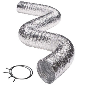 Deflecto F0405MSX/30 Supurr-Flex 4-In. Multilayered Flexible Aluminum Duct with Metal Spring Clamps (5 Ft.)