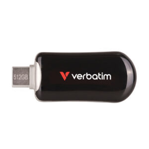 Verbatim 30227 Plectra USB-C Flash Drive, Black (512 GB)