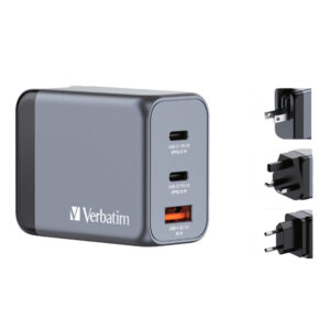 Verbatim 32201 65-Watt 3-USB-Port GaN Wall Charger