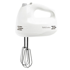 Betty Crocker BC-4203WT 5-Speed Hand Mixer, 150 Watts Power, Easy-Clean Chrome Plate Beaters, Beater Eject Button, Heel Rest, BC-4203WT
