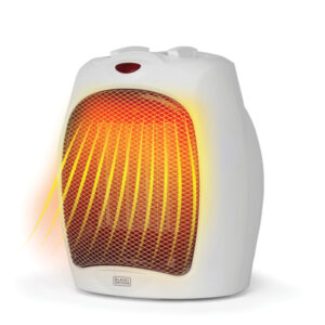 BLACK+DECKER BHDC500W46 1,500-Watt-Max Desktop Ceramic Heater with Fan Setting (White)