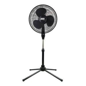 Seasons Comfort FPD18B 18-In. 3-Speed Oscillating Fan with Pedestal Base, FPD18B, Black