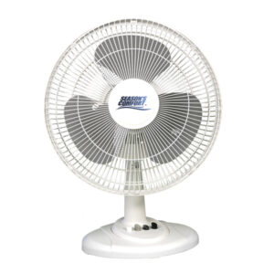 Seasons Comfort FTT12 12-In. 3-Speed Oscillating Table Fan, FTT12, White