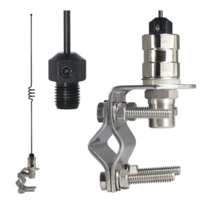 Tram 1183 140 to 170 MHz VHF/430 to 450 MHz UHF 17-1/4-In. Tall Pre-Tuned Dual-Band Amateur Antenna with Stainless Steel Mirror Mount