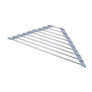 Better Houseware 1436 Nonslip Roll-up Stainless Steel Bars Corner Sink Shelf