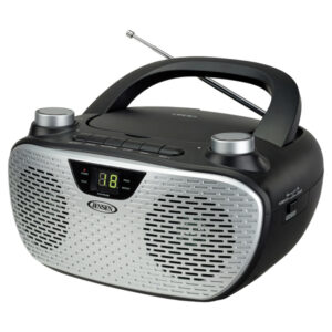 JENSEN CD-485-BK CD-485 2-Watt Portable Stereo CD Player with AM/FM Radio (Black)