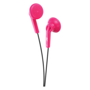 JVC HAF12P Wired On-Ear Earbud-Style Headphones with 3.5-mm Connector, HA-F12 (Pink)