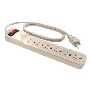 STANLEY 33215 6-AC Outlet 800-Joules SurgeMax 800 Surge Protector Power Strip, 3-Ft. Heavy-Duty Cord with Straight Plug