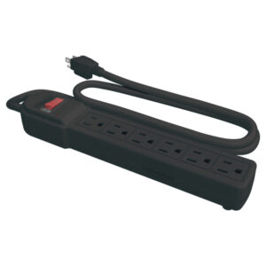 STANLEY 33222-R 6-AC Outlet 800-Joules Surge Protector Power Strip, 3-Ft. Cord with Straight Plug, 33222-R