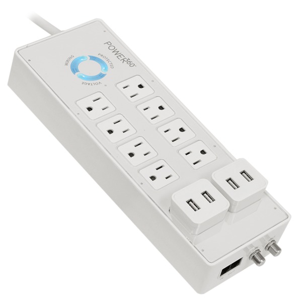 Panamax P360-8 Power360 8-Outlet Floor Strip with USB Pluggables