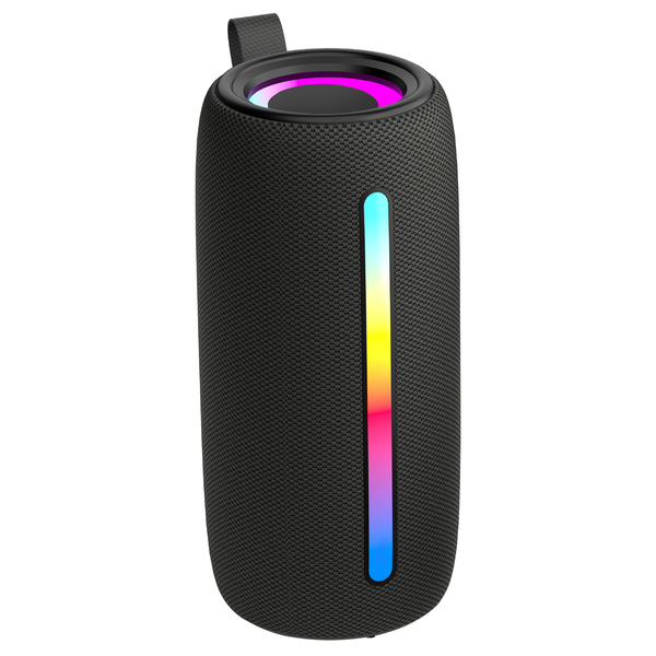RCA Flex-4 BLACK 5-Watt FLEX-4 Mini Bazooka Portable Bluetooth Flame Party Speaker with TWS, Sound FX, USB/microSD Card/Aux, FM, up to 6 Hours Play Time (Black)