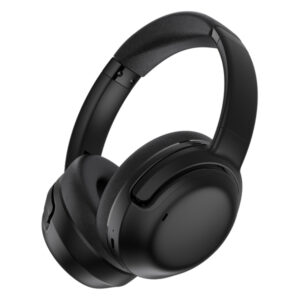 RCA Wave-76BLACK WAVE-76 Audixa Bluetooth Flat-Folding On-Ear Headphones with Mics, ANC, On-Ear Controls, 3D Earpads, up to 12 Hours Play Time (Black)