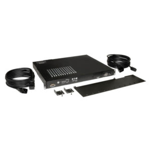 Tripp Lite by Eaton PDUMH20HVAT Single-Phase 200-240V ATS/Local Metered PDU, 3.8 kW, 8 C13 and 2 C19 Outlets, 2 C20 Inputs, Two 12-Ft. Cords, 1U, PDUMH20HVAT